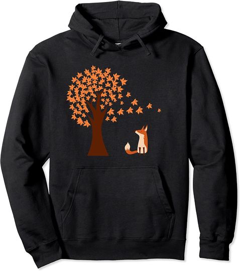Discover Fall Leaves Fox Love Pullover Hoodie