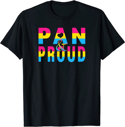 Discover Pansexual Pride LGBT Pan Flag Colors Pan & Proud Panromantic T-Shirt