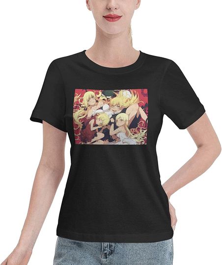 Discover Monogatari Series Shinobu Oshino Short Sleeve T-shirts Cotton T-shirt For Womens