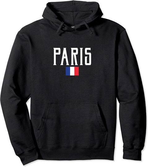 Discover Paris France Flag Vintage Pullover Hoodie