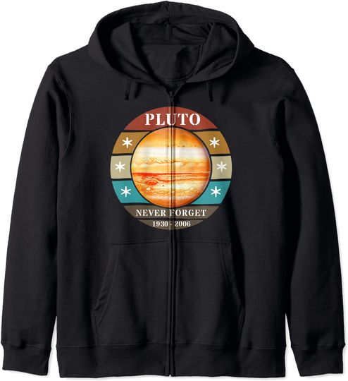 Hoodie com Fecho-éclair Unissexo Pluto Never Forget Vintage