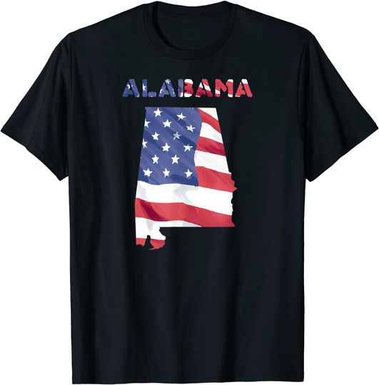 Discover Alabama Proud United States America Patriot Flag Us Pride T Shirt