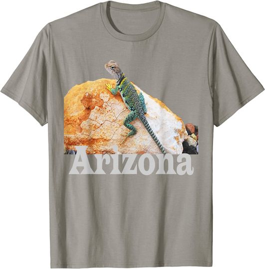 Discover Arizona Bearded Desert Lizard Rock T Shirt