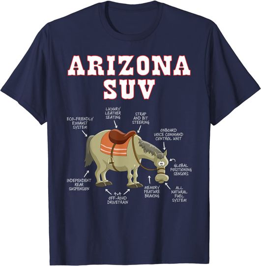 Discover Arizona Joke Horse Mule Souvenir T Shirt