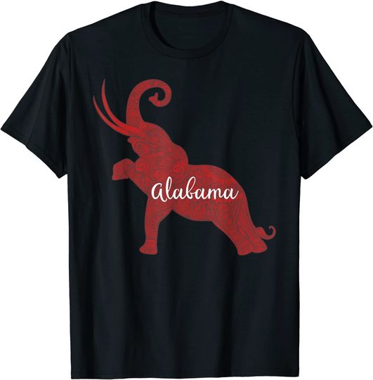 Discover Alabama State Red Elephant Tide Football Distressed T Shirt