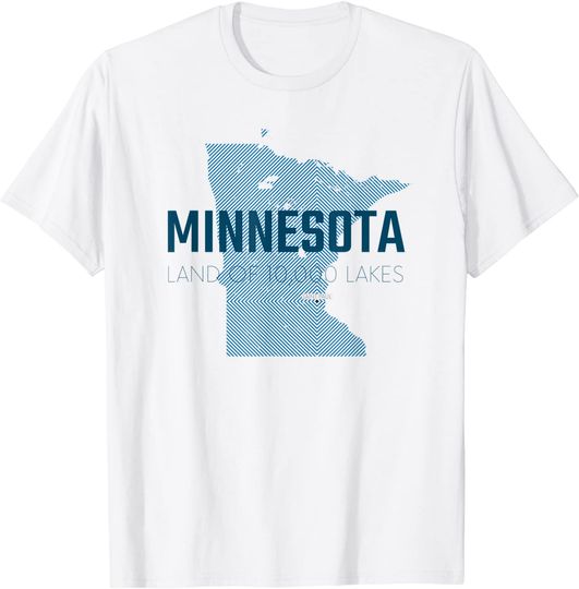 Discover Cool Minnesota Map The Land Of T-Shirt