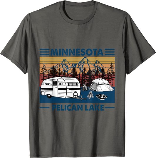 Discover Minnesota Pelican Lake Funny Fishing Camping Summer T-Shirt