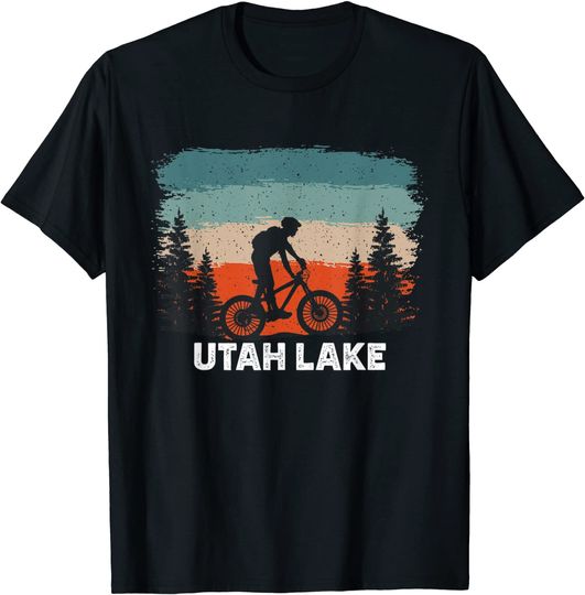 Discover Utah Lake Mountain biking sunset vintage T-Shirt