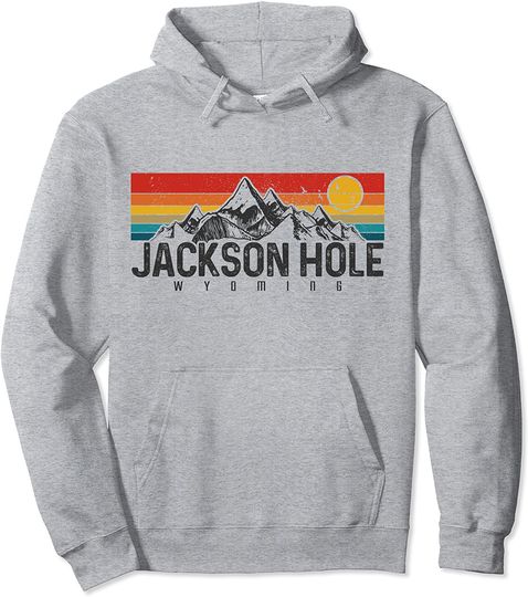 Discover Vintage Wyoming Mountains Pride Gift Pullover Hoodie