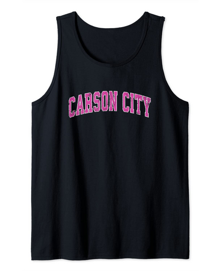 Discover Carson City Nevada NV Vintage Sports Design Pink Design Tank Top