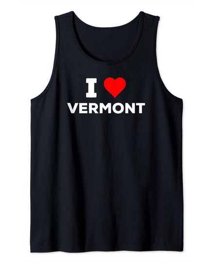 Discover Funny Cute I Love Heart Vermont Tank Top
