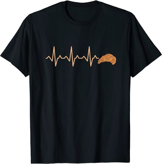 Discover Kawaii Croissant Heartbeat T-Shirt