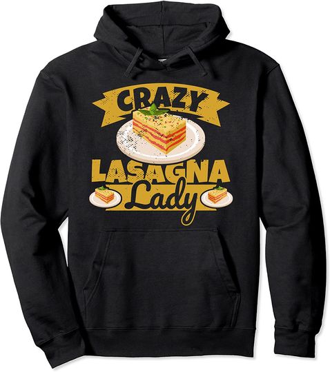Discover Lasagna Lady-Female Lasagna Gifts Pullover Hoodie