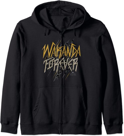 Hoodie com Fecho-éclair Unissexo com Wakanda Forever