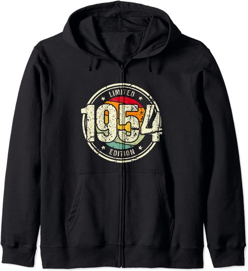 Hoodie com Fecho-éclair Unissexo Nascido em 1954