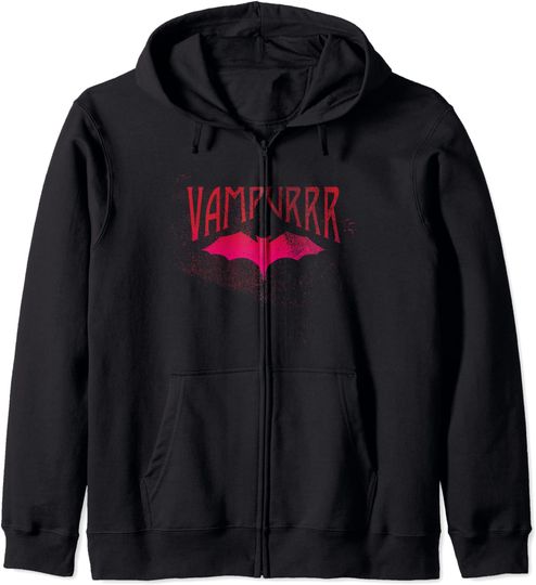 Hoodie com Fecho-éclair Unissexo com Halloween Vampurr Morcegos