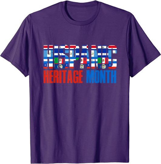 Discover Latin America Countries Flag Hispanic Heritage Month T-Shirt