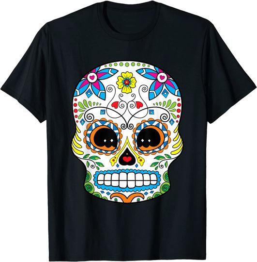 Discover Sugar Skull Day of the dead Dia de los Muertos halloween T-Shirt