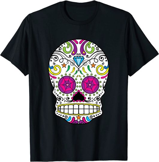 Discover Sugar Skull Day of the dead Dia de los Muertos halloween T-Shirt