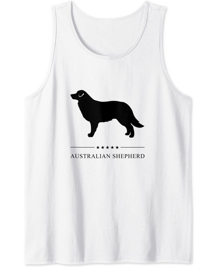 Discover Australian Shepherd Dog Black Silhouette Tank Top