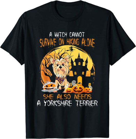 Discover A Witch Cannot Survive On Hiking Alone Halloween Tee T-Shirt
