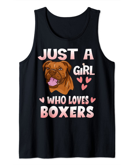 Discover Just A Girl Who Loves Boxers Boxer Tank Top