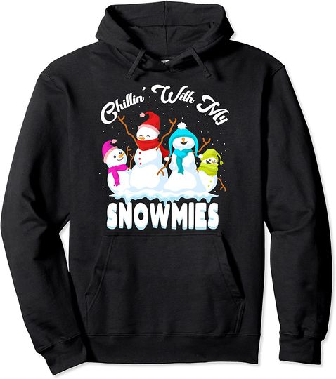Discover Chillin Snow Homies Christmas Pullover Hoodie