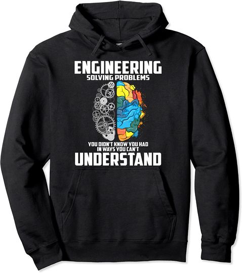 Discover Cool Engineering Definition Funny Engineer Pullover Hoodie