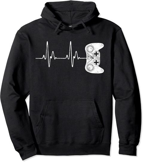 Discover Gamer Heartbeat Hoodie Video Game Pullover Hoodie