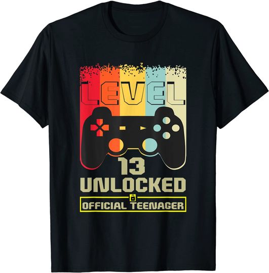 Discover 13th Birthday Level 13 Unlocked Official Teenager Vintage T-Shirt