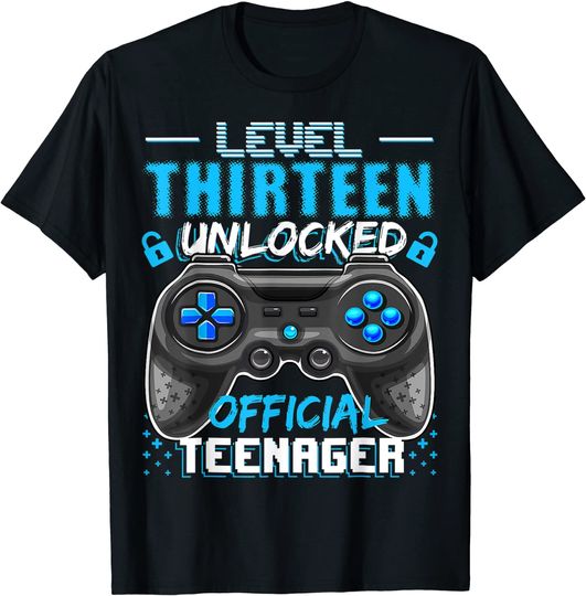 Discover Level 13 Unlocked Official Teenager Video Game 13th Birthday T-Shirt