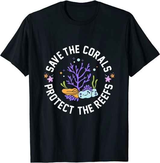 Discover save the corals protect the reefs marine biology for kids T-Shirt