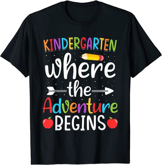 Discover Kindergarten Where The Adventure Begins Shirt Kinder Teacher T-Shirt