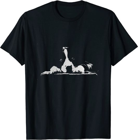Discover Border Collie Stare White Minimalistic Design T Shirt