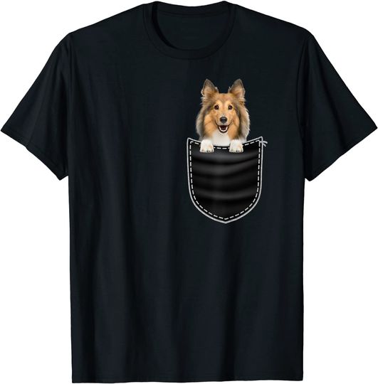 Discover Cute Rough Collie Dog Pocket Design Shirt