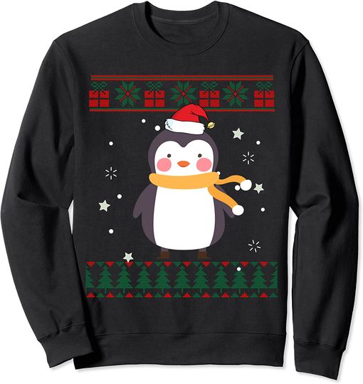 Suéter Unissexo Pinguim Fofo Natal