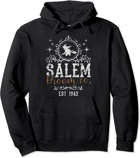 Discover Witches Salem Broom Company Grunge Halloween Pullover Hoodie
