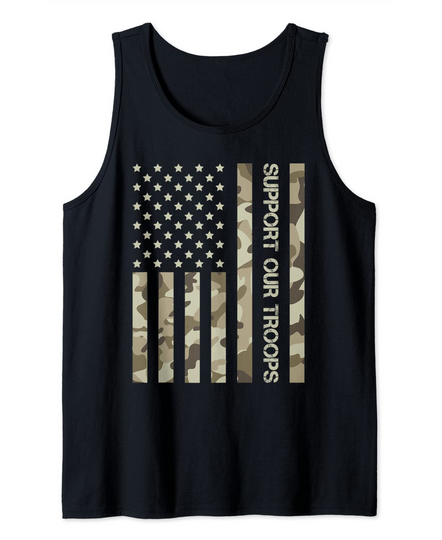 Discover Support our Troops American Flag USA Flag Tank Top