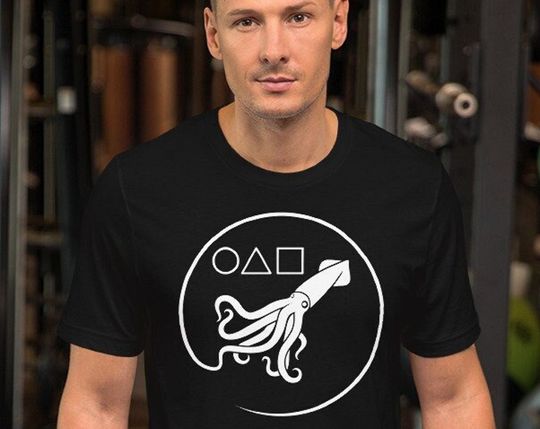 Camiseta de Homem e Mulher Halloween com Squid Game