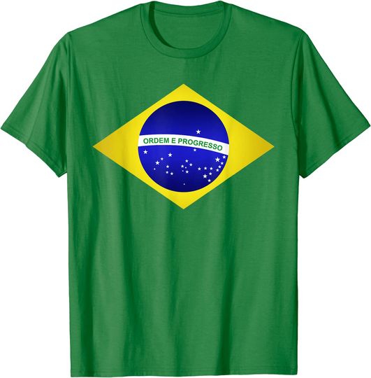 T-shirt com Bandeira de Brasil | Futebol de Brasil