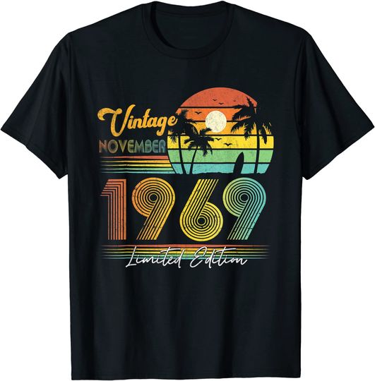 Discover Happy 52nd Birthday 52 Years Old Vintage November 1969 T-Shirt