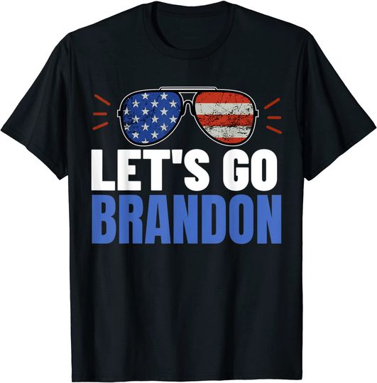 Discover Let's Go Brandon Flag Sunglasses Anti Biden Club T-Shirt