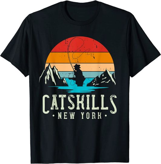 Discover The Catskills Fly Fishing New York NY T-Shirt