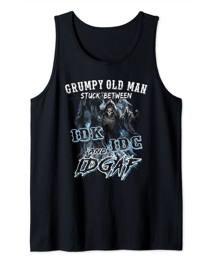 Discover Funny Grumpy Old Man Stuck Between Tank Top