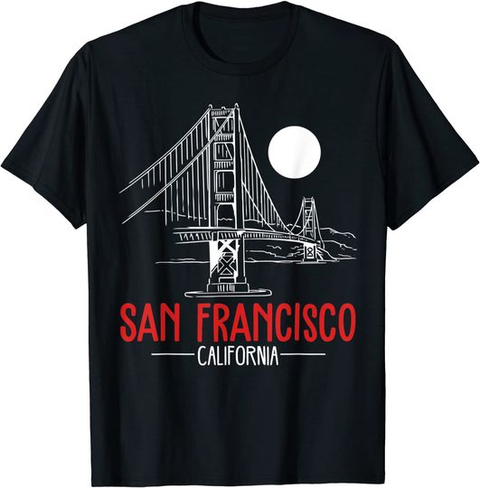 Discover San Francisco Gold Gate Bridge Gift design T-Shirt