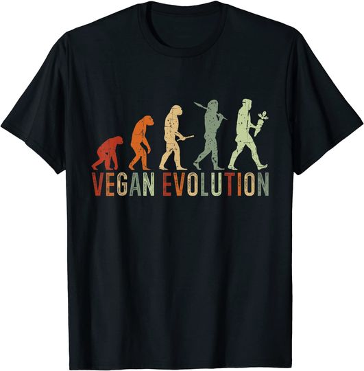 T-shirt para Homem e Mulher Evolução Vegana