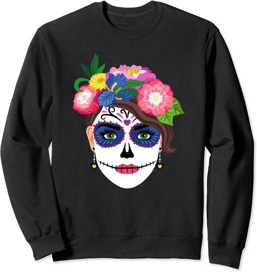 Discover Muertos Dia De Los Day Of The Dead Sugar Skull Sweatshirt