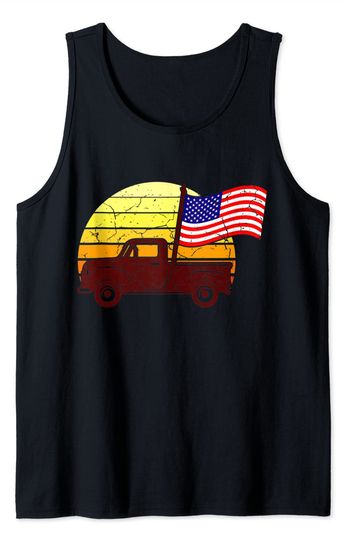 Discover Truck Driver American Flag Tank Top
