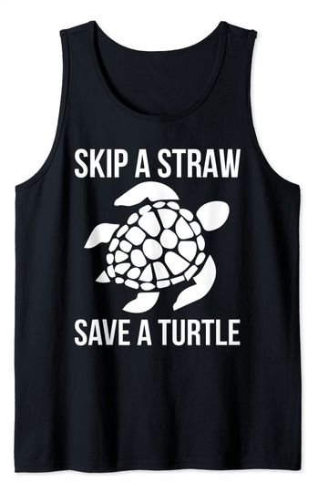 Discover Skip a Straw Save a Turtle Tank Top