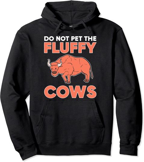Discover Bison Calf Do Not Pet The Fluffy Cows Youth Pullover Hoodie